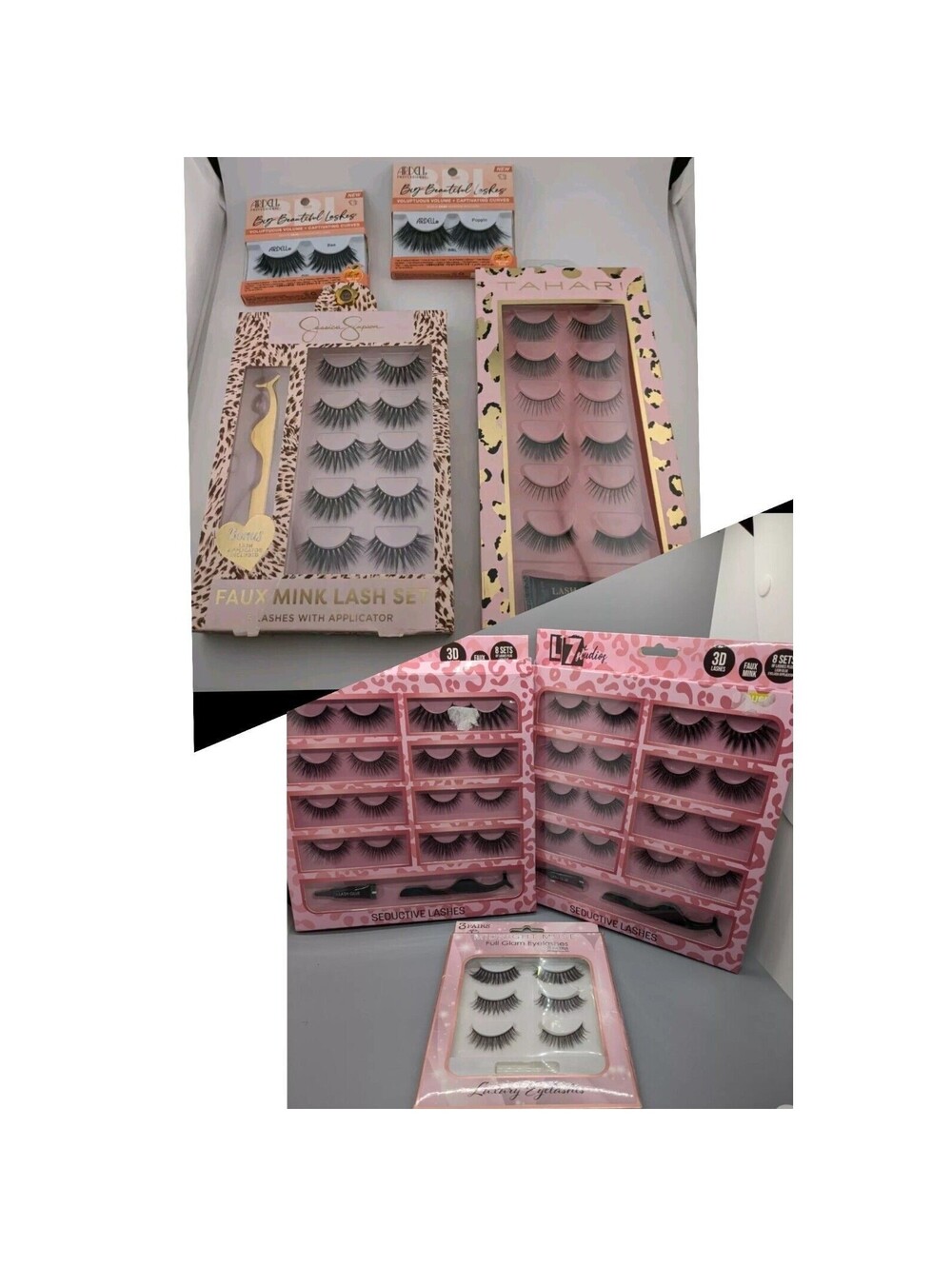 False Lashes Lot Black Ardell Jessica Tahari L7 32 Pairs Full Dramatic